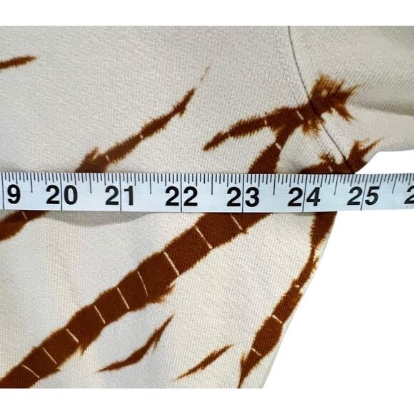 Proenza Schouler White Label Sweatshirt Womens XS Ecru Brown Tie Dye Chic USA - Picture 8 of 14
